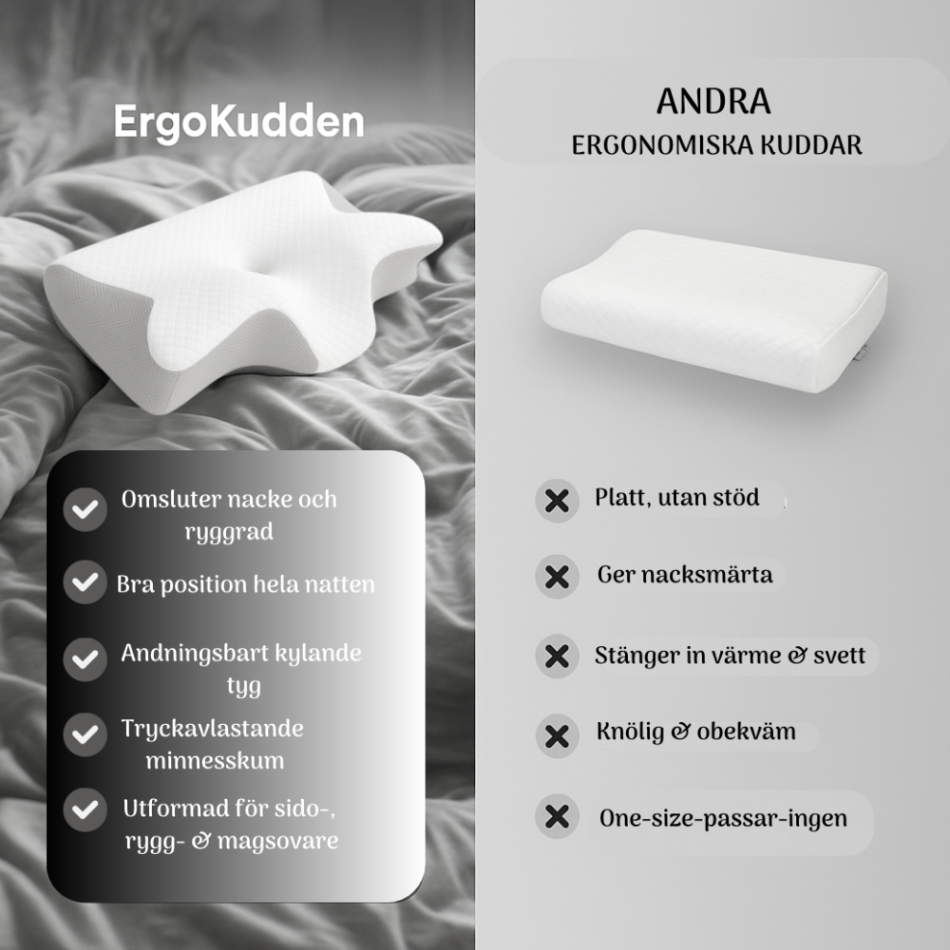 ErgoKudden - Ergonomisk sömn för ett hälsosammare liv